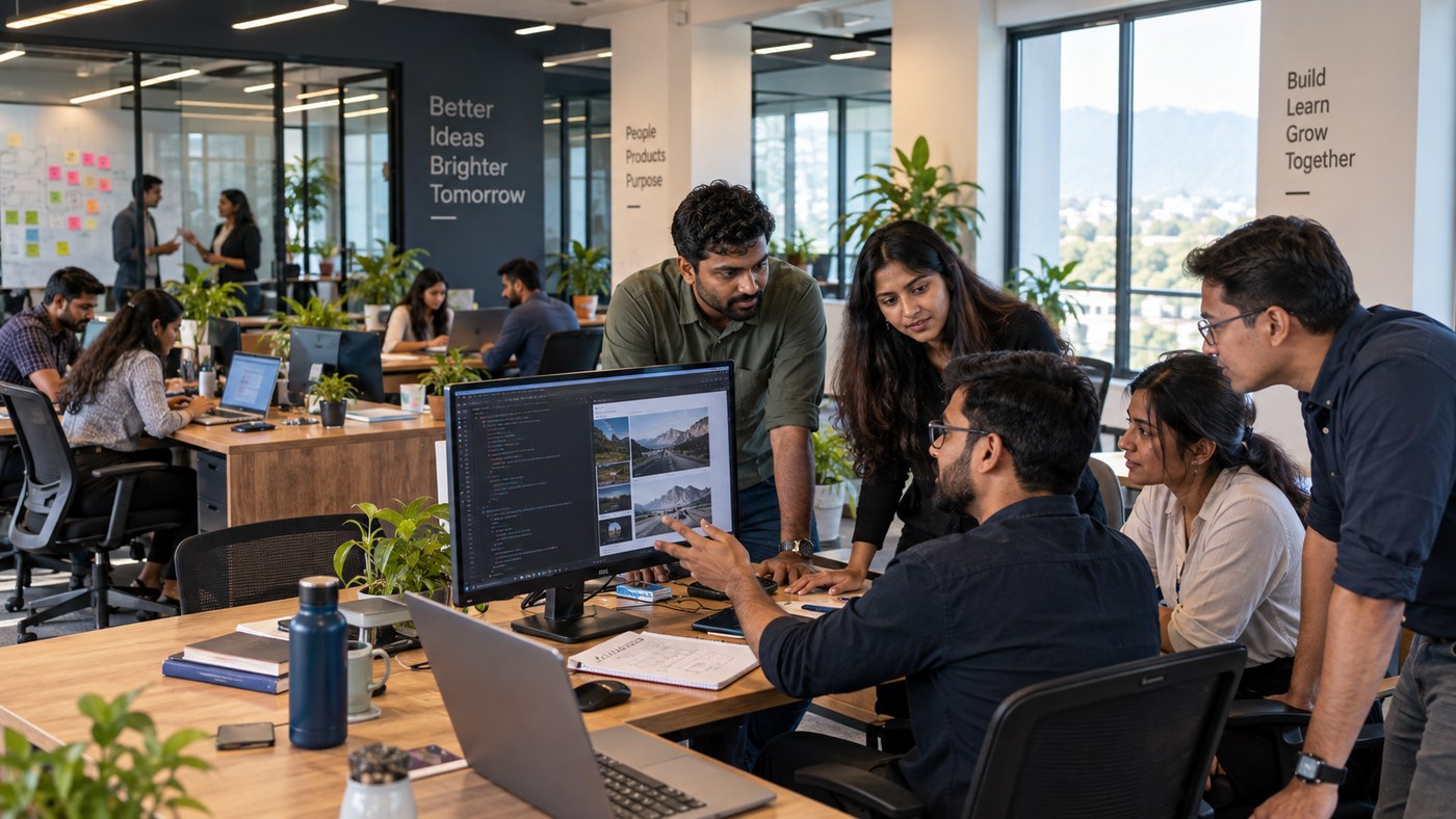 Webyfied Global software engineers, UI designers, and digital marketing specialists collaborating in Roorkee headquarters