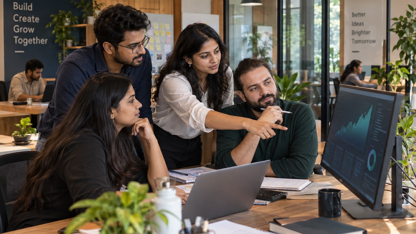 Search intelligence team analyzing organic growth curves, entity knowledge graphs, and Google AI Overview citation attribution data
