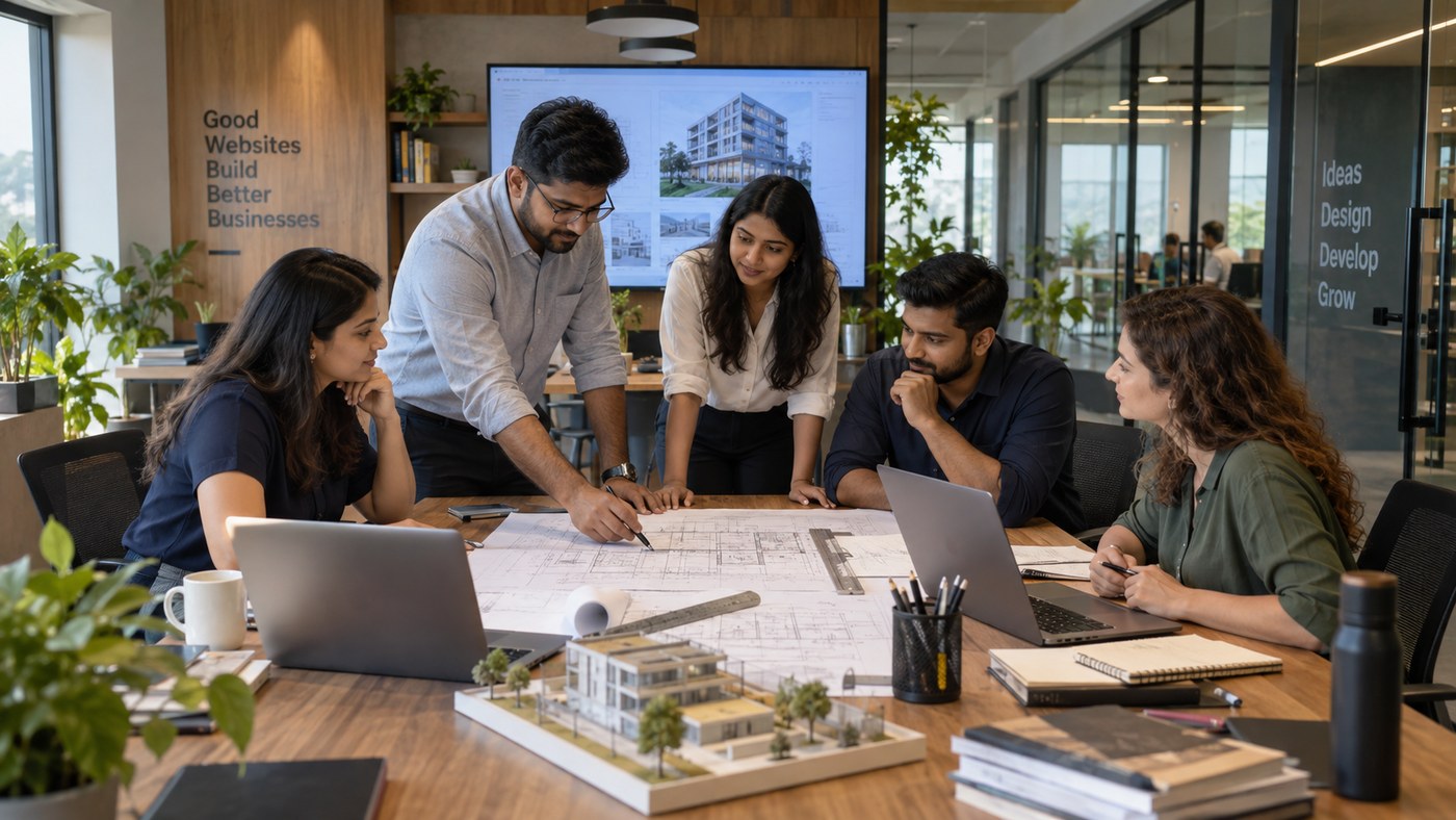 Corporate software consultants and digital advisors collaborating in boardroom on encrypted legal practice portals