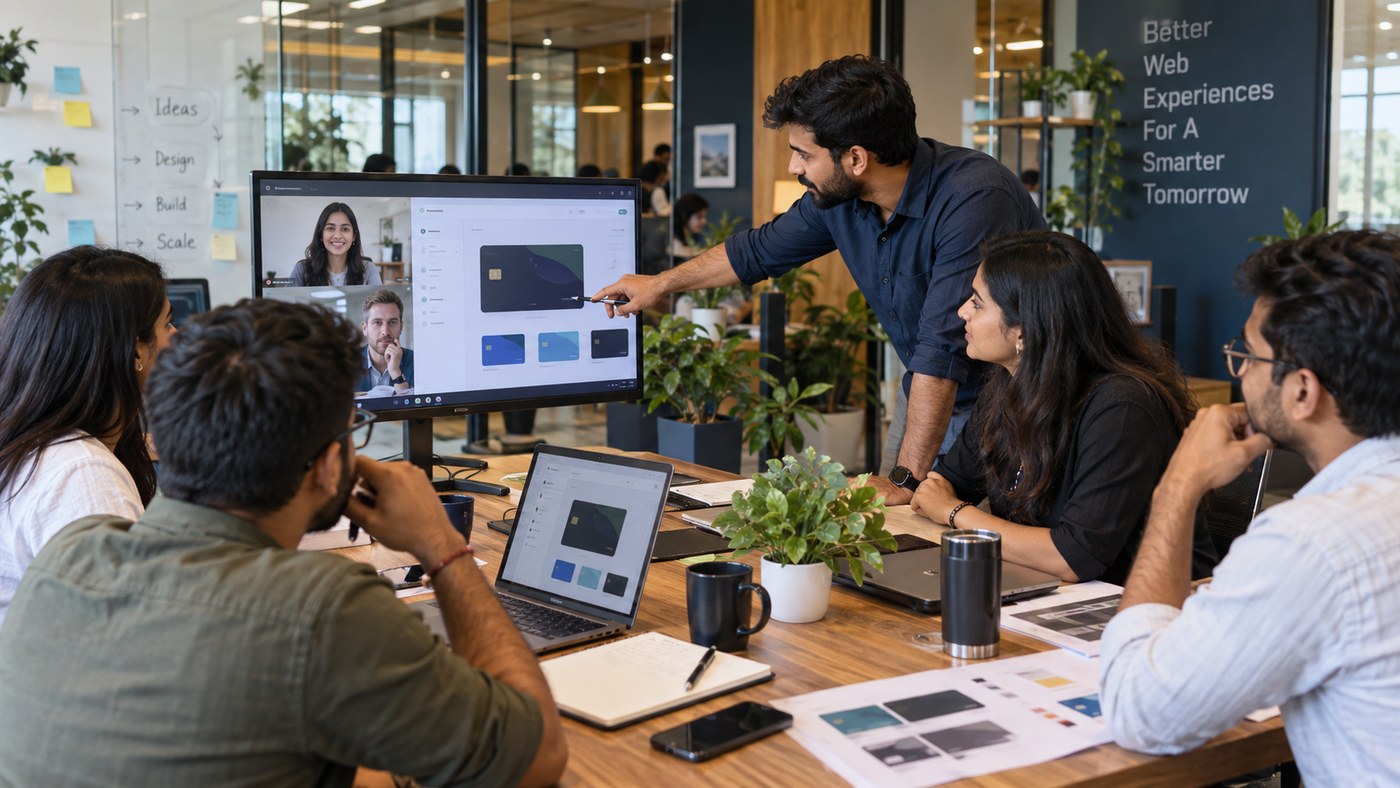 Full-stack software engineers and cloud architects pairing at dual-monitor workstation on B2B SaaS onboarding funnels
