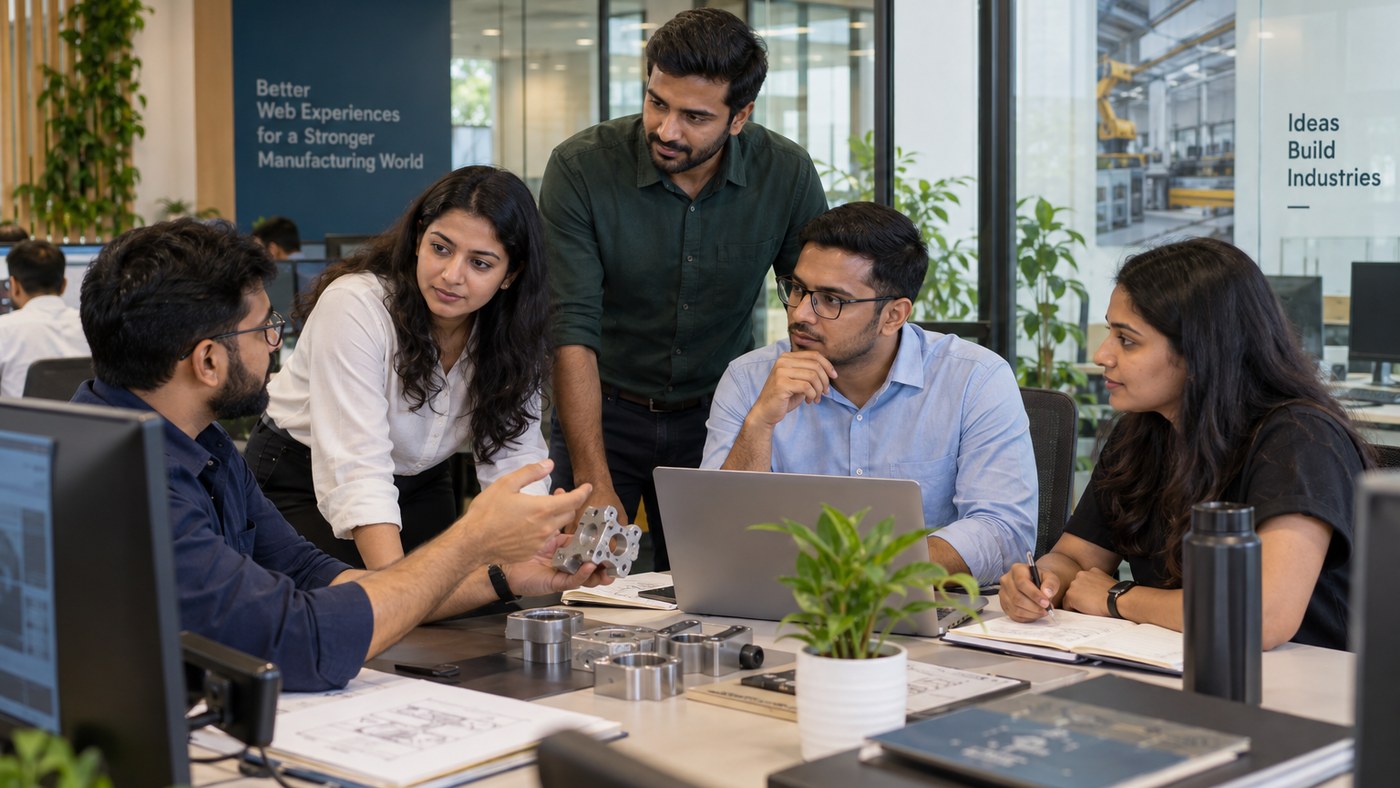 Webyfied Global software engineers and system architects engineering B2B industrial distributor portals in modern office