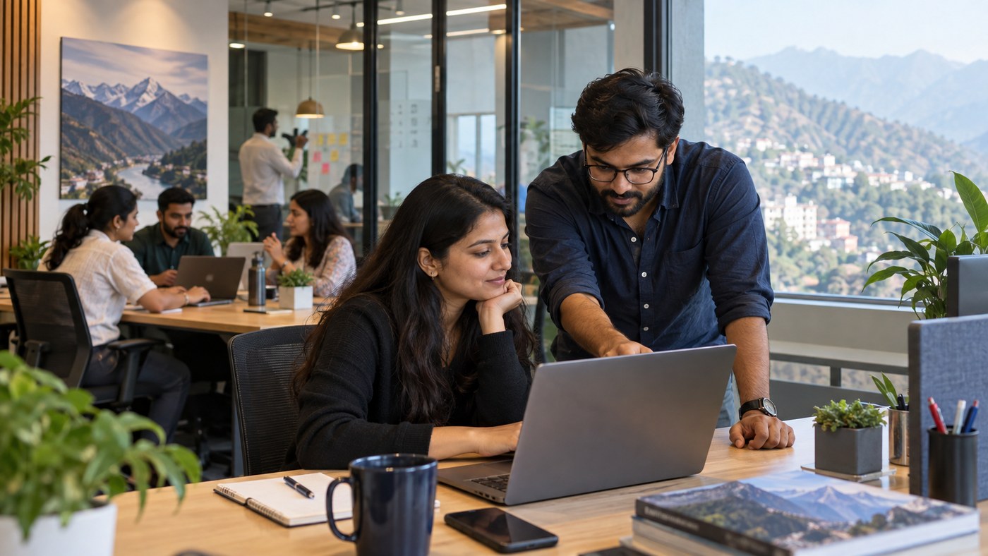 Agile software engineering squad and remote delivery specialists in collaborative standup meeting
