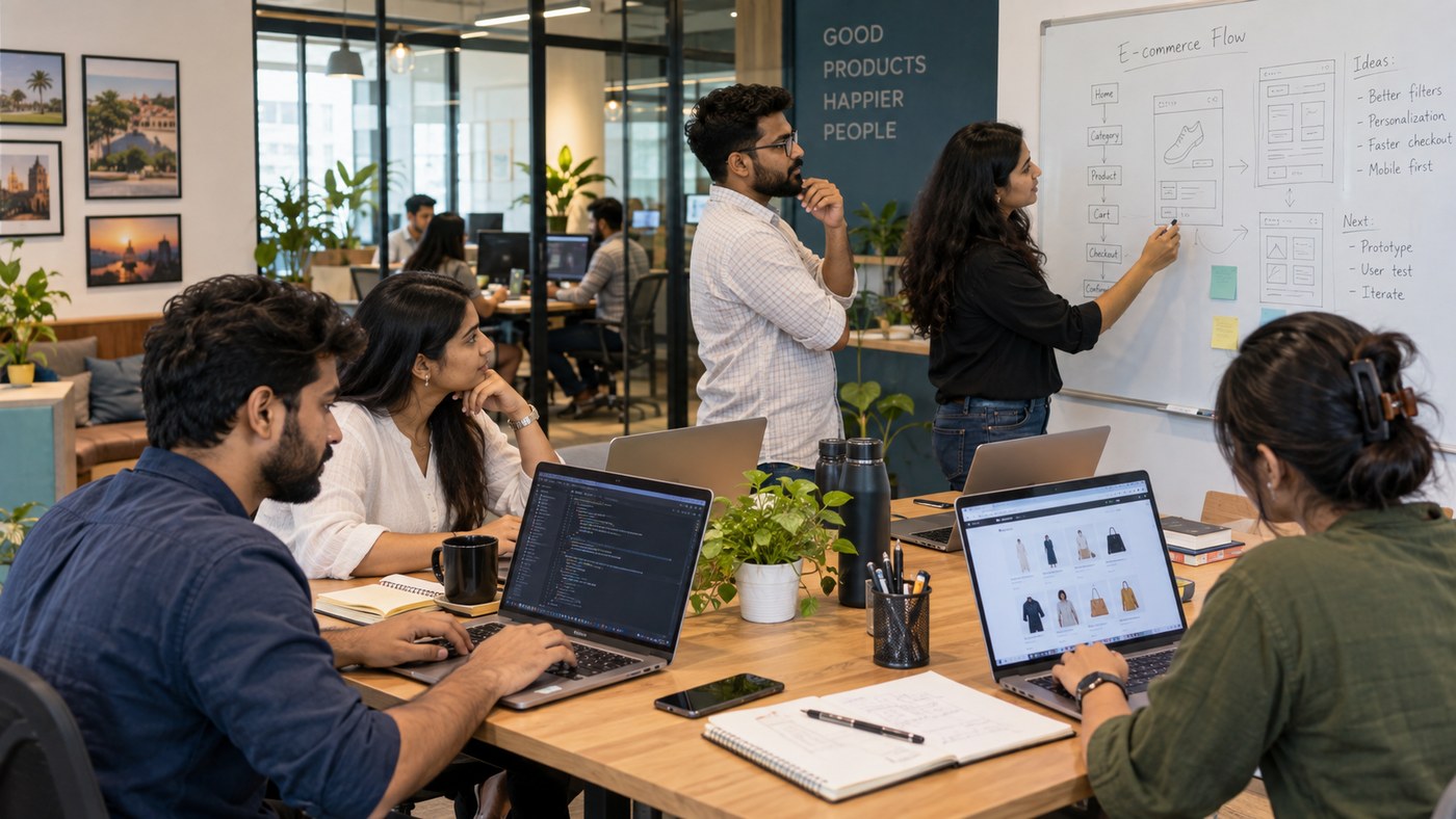 Digital commerce specialists analyzing checkout transaction metrics and real-time inventory management screens