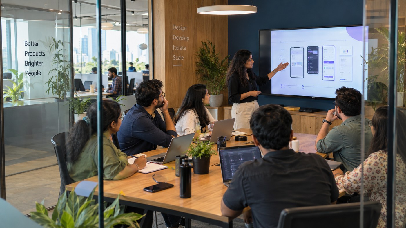 Senior software engineers collaborating on distributed database topologies and API endpoints at workstation