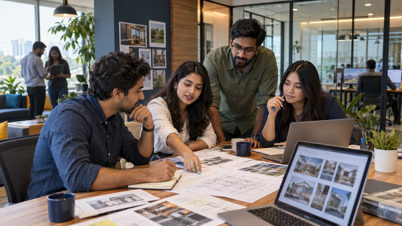 Digital marketing and search strategy team analyzing knowledge graphs and entity visibility