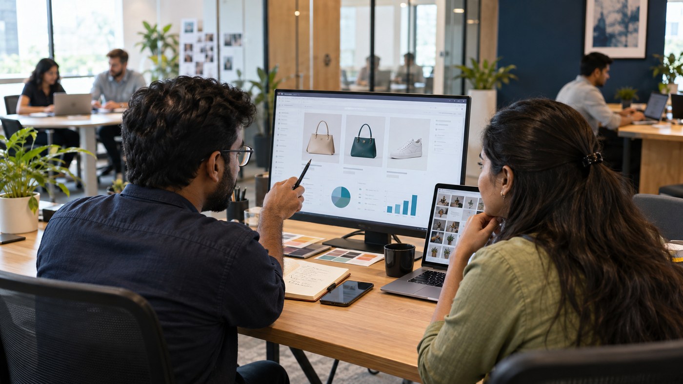 E-commerce software engineering team collaborating on high-volume transaction infrastructure